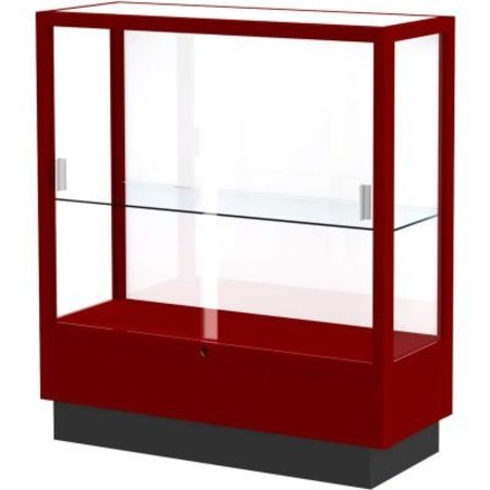 WADDELL DISPLAY CASE OF GHENT Heritage Display Case Cordovan, White Back 36"W x 14"D x 40"H 8949M-WB-C